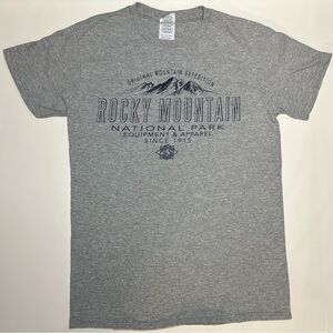 Rocky Mountain National Park RMNP Colorado Graphic Short Sleeve Tee Gray